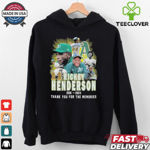 Official Rickey Henderson Oakland Athletics 1958 2024 Thank You For The Menmories Shirt