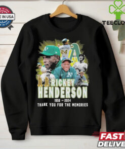 Official Rickey Henderson Oakland Athletics 1958 2024 Thank You For The Menmories Shirt