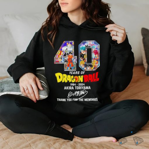 Official Rip Akira Toriyama 40 Years Of Dragonball Thank You For The Memories 1984 2024 Shirt