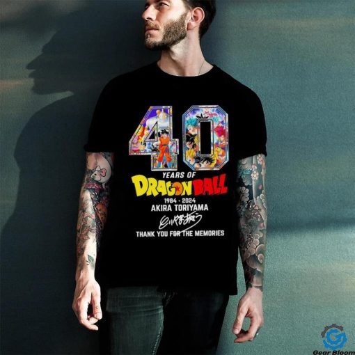 Official Rip Akira Toriyama 40 Years Of Dragonball Thank You For The Memories 1984 2024 Shirt