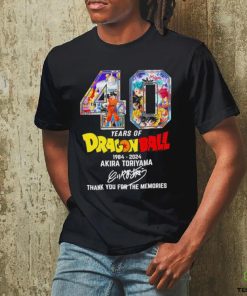 Official Rip Akira Toriyama 40 Years Of Dragonball Thank You For The Memories 1984 2024 Shirt