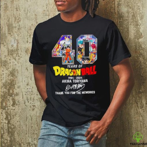 Official Rip Akira Toriyama 40 Years Of Dragonball Thank You For The Memories 1984 2024 Shirt