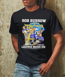 Official Rob Burrow Leeds Rhinos 2 June 2024 Legends Never Die Signature Shirt