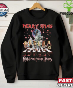 Official Rockin Merry Xmas Run For Your Lives Signatures 2024 Shirt