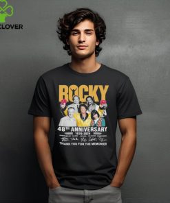 Official Rocky 48th Anniversary 1976 2024 Thank you for the memories signatures shirt 1 Official Rocky 48th Anniversary 1976 2024 Thank you for the memories signatures shirt