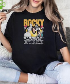 Official Rocky 48th Anniversary 1976 2024 Thank you for the memories signatures shirt 2 Official Rocky 48th Anniversary 1976 2024 Thank you for the memories signatures shirt