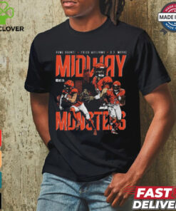 Official Rome Odunze Caleb Williams D.J. Moore Chicago Bears Midway Monsters Graphic t shirt
