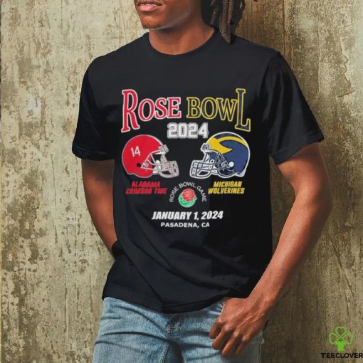 Official Rose Bowl 2024 Alabama Vs Michigan Football Jan 1 Shirt