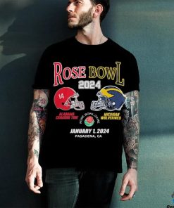 Official Rose Bowl 2024 Alabama Vs Michigan Football Jan 1 Shirt