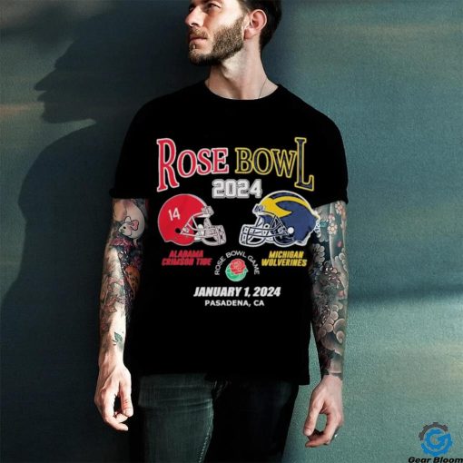 Official Rose Bowl 2024 Alabama Vs Michigan Football Jan 1 Shirt