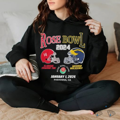 Official Rose Bowl 2024 Alabama Vs Michigan Football Jan 1 Shirt