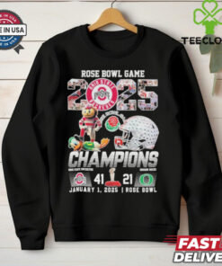 Official Rose Bowl Game 2025 Champions Ohio State Buckeyes 41 21 Oregon Ducks Shirt