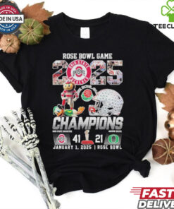 Official Rose Bowl Game 2025 Champions Ohio State Buckeyes 41 21 Oregon Ducks Shirt