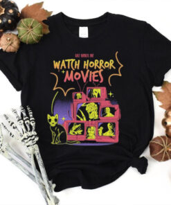 Official Rule Number One Watch Horror Movies Happy Halloween Horror Characters T shirt