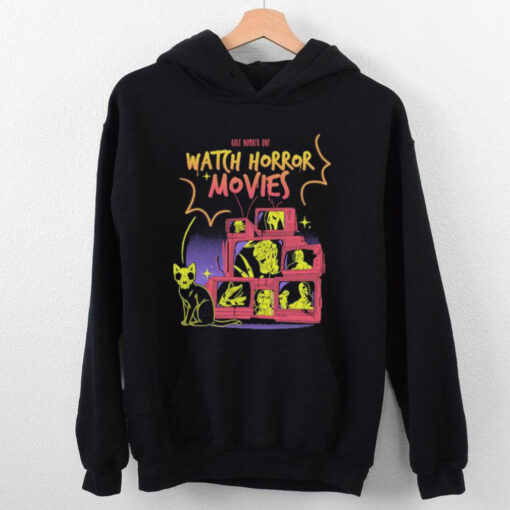 Official Rule Number One Watch Horror Movies Happy Halloween Horror Characters T hoodie, sweater, longsleeve, shirt v-neck, t-shirt