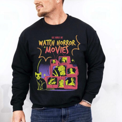 Official Rule Number One Watch Horror Movies Happy Halloween Horror Characters T hoodie, sweater, longsleeve, shirt v-neck, t-shirt