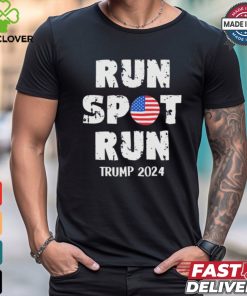 Official Run Spot Debate Trump 2024 US Flag T Shirt