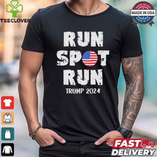 Official Run Spot Debate Trump 2024 US Flag T Shirt