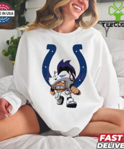 Official Rush Zone Indianapolis Colts NFL Cartoon Character 2025 Shirt with vibrant team design, perfect for fans.