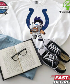 Official Rush Zone Indianapolis Colts NFL Cartoon Character 2025 Shirt with vibrant team design, perfect for fans.