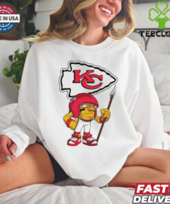 Official Rush Zone Kansas City Chiefs NFL Cartoon Character 2025 Shirt with vibrant team design, perfect for fans.