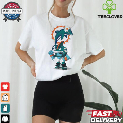 Official Rush Zone Miami Dolphins NFL Cartoon Character 2025 Shirt