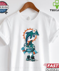 Official Rush Zone Miami Dolphins NFL Cartoon Character 2025 Shirt