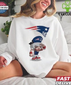 **Official Rush Zone New England Patriots NFL Cartoon Character 2025 Shirt** features an eye-catching design of the Patriots' Rush Zone cartoon character in bold action poses, set against the iconic red, white, and blue team colors. Perfect for showcasing your fandom, this unisex shirt celebrates the New England Patriots in a fun, energetic style for the 2025 NFL season. A must-have for die-hard Patriots fans who love combining team pride with a playful, animated twist!