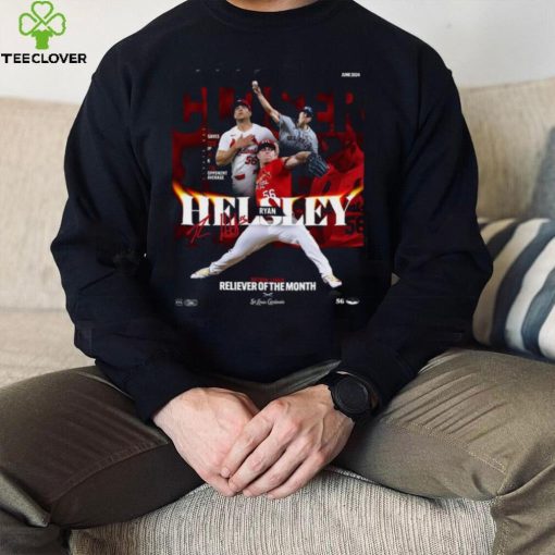 Official Ryan Helsley St. Louis Cardinals NL Reliever of the Month June 2024 Shirt