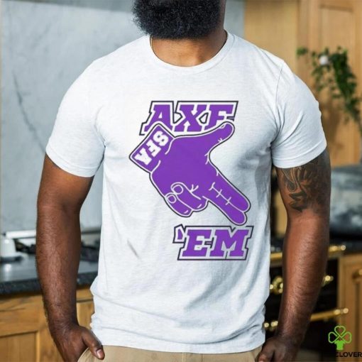 Official SFA Lumberjack Football Raise The Axe Axe Em Logo T Shirt