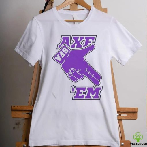 Official SFA Lumberjack Football Raise The Axe Axe Em Logo T Shirt