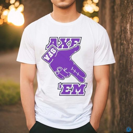 Official SFA Lumberjack Football Raise The Axe Axe Em Logo T Shirt