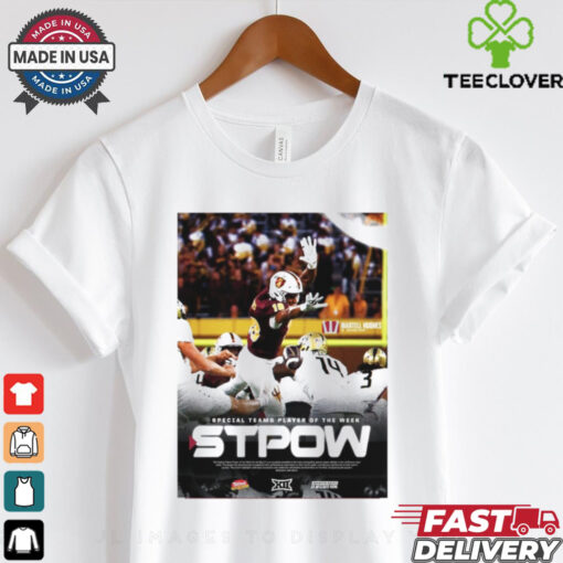 Official STPOW Big 12 Martell Hughes Arizona State Sun Devils Special Teams Player Of The Week Poster t shirt