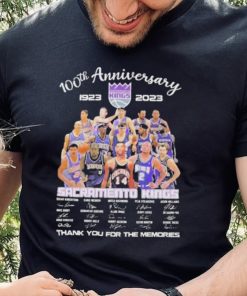 Official Sacramento Kings 100th anniversary 1923 – 2023 thank you for the memories signatures shirt