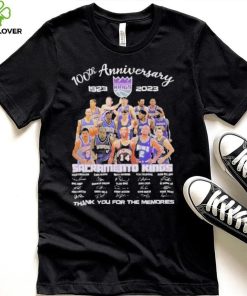 Official Sacramento Kings 100th anniversary 1923 – 2023 thank you for the memories signatures shirt