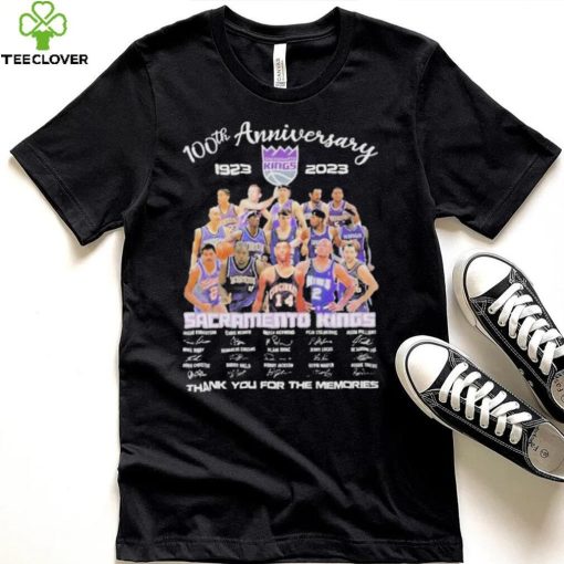 Official Sacramento Kings 100th anniversary 1923 – 2023 thank you for the memories signatures shirt