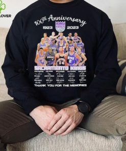 Official Sacramento Kings 100th anniversary 1923 – 2023 thank you for the memories signatures shirt
