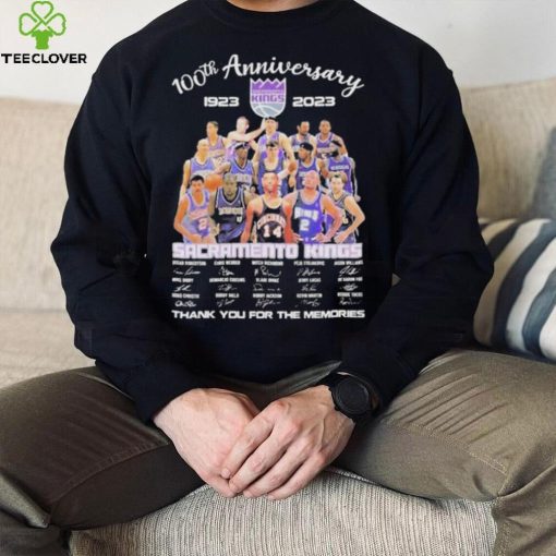 Official Sacramento Kings 100th anniversary 1923 – 2023 thank you for the memories signatures shirt