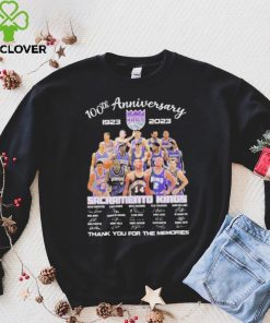 Official Sacramento Kings 100th anniversary 1923 – 2023 thank you for the memories signatures shirt