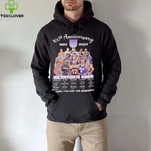 Official Sacramento Kings 100th anniversary 1923 – 2023 thank you for the memories signatures shirt