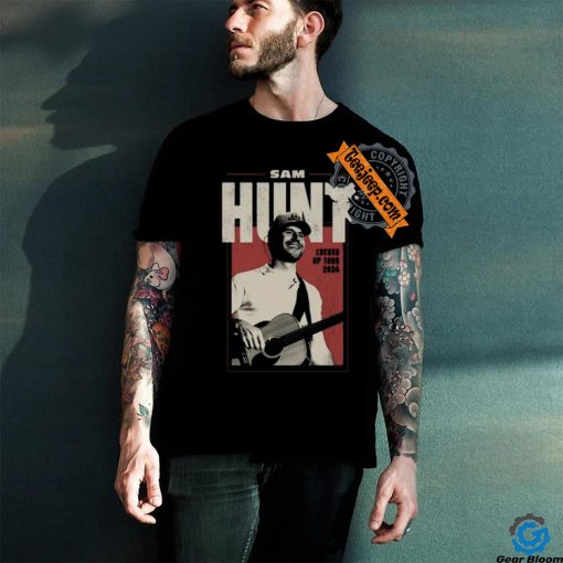 Official Sam Hunt Merch Locked Up 2024 Black Tour Attractive Shirt