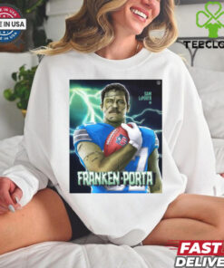 Official Sam LaPorta In Franken Porta The Tight End Monsters National Tight Ends Day NFL Detroit Lions Poster t shirt