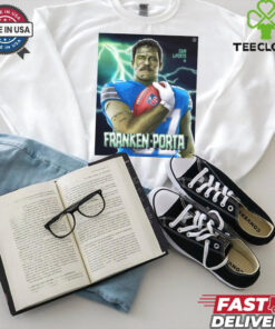 Official Sam LaPorta In Franken Porta The Tight End Monsters National Tight Ends Day NFL Detroit Lions Poster t shirt