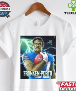 Official Sam LaPorta In Franken Porta The Tight End Monsters National Tight Ends Day NFL Detroit Lions Poster t shirt