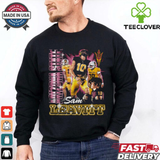 Official Sam Leavitt Arizona State Sun Devils Football 90s Graphic t shirt