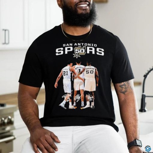 Official San Antonio Spurs Duncan And Wembanyama And Robinson Signature T Shirt