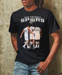 Official San Antonio Spurs Duncan And Wembanyama And Robinson Signature T Shirt