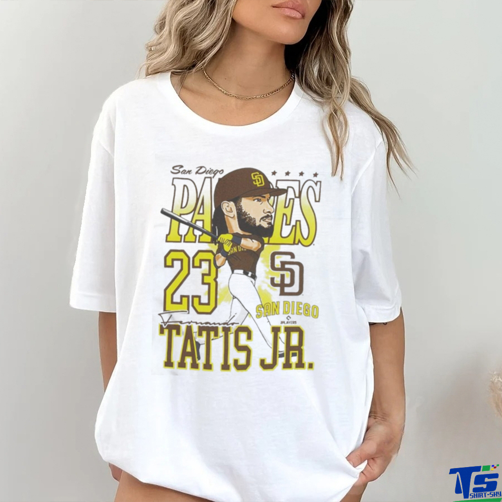 Official San Diego Padres Fernando Tatís Jr. Caricature Baseball Shirt Official San Diego Padres Fernando Tatís Jr. Caricature Baseball Shirt