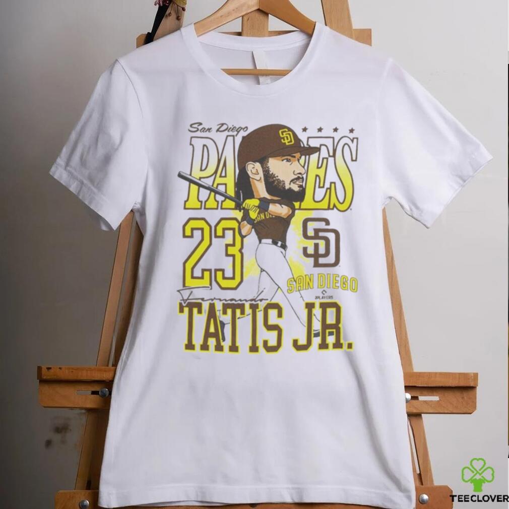 Official San Diego Padres Fernando Tatís Jr. Caricature Baseball Shirt Official San Diego Padres Fernando Tatís Jr. Caricature Baseball Shirt