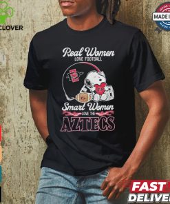 Official San Diego State Aztecs x Snoopy Real Women Love Football Smart Women Helmet 2024 Shirt